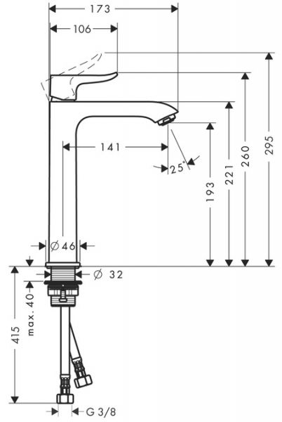 Hansgrohe Metris Einhebel-Waschtischmischer 200 ohne Ablaufgarnitur, chrom