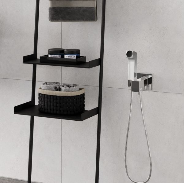 hansgrohe Bidettebrause E für Warmwasser, schwarz matt