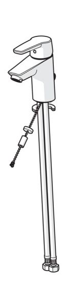Hansa Hansapolo Waschtisch-Einhand-Einlochbatterie mit versenkbaren Kette, chrom