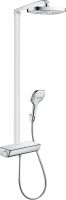 Vorschau: Hansgrohe Raindance Select E 300 2jet Showerpipe EcoSmart 9 l/min, weiß/chrom