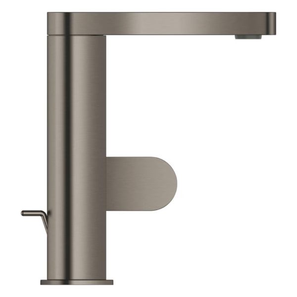 Grohe Plus Einhand-Waschtischbatterie, M-Size, Zugstangen-Ablaufgarnitur, hard graphite gebürstet