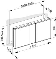 Vorschau: Keuco Royal Match Spiegelschrank für Wandeinbau, 130x70x14,9cm