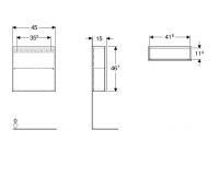 Vorschau: Geberit iCon Hängeschrank mit 1 Tür, quadratisch, Breite 45cm_2