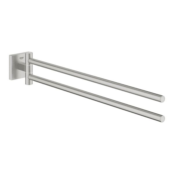 Grohe Quickfix Start Cube Handtuchhalter 44cm, 2-armig, schwenkbar, supersteel 40976DC0