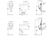 Vorschau: Villeroy&Boch Absaug-Urinal Compact ohne Deckel 75570001