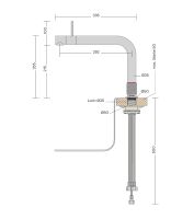Vorschau: Quooker Front Kochendwasser-Küchenarmatur, Mischwasser-Hebel vorne