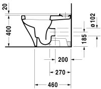 Vorschau: Duravit DuraStyle Stand-WC für Kombination, Tiefspüler 37x63cm, weiß