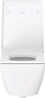 Vorschau: Duravit Viu Wand-WC 57x37cm, eckig, WonderGliss, rimless, weiß 25110900001