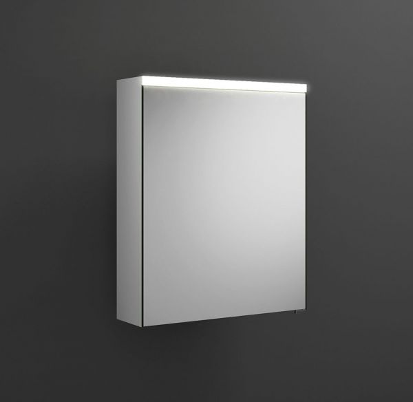 Burgbad Iveo Spiegelschrank mit horizontaler LED-Beleuchtung, 1 Spiegeltür, 55,8x68cm SPHU055LPN326