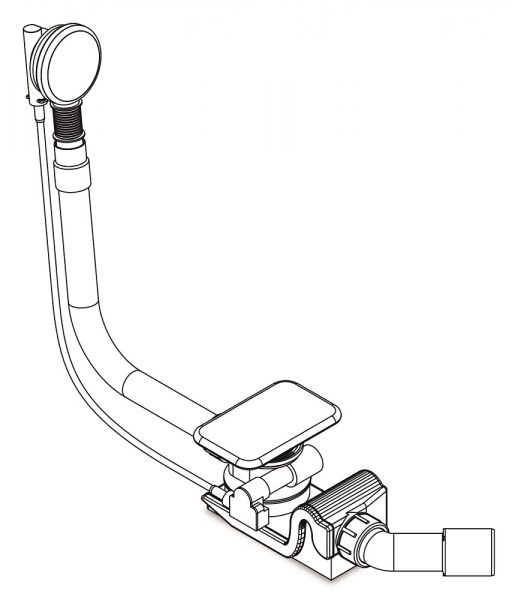 Kaldewei Spezial Ab- und Überlaufgarnitur für Asymmetric Duo, KA4060, weiß