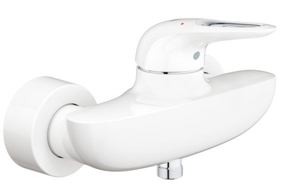 Grohe Eurostyle Einhand-Brausebatterie, offener Hebelgriff, moon white