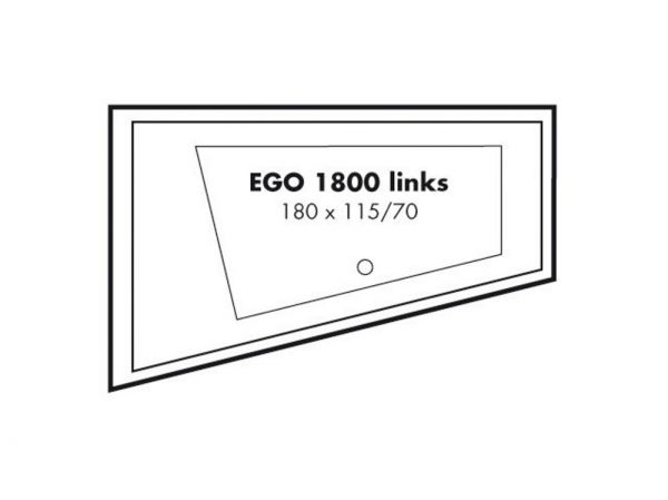 Polypex EGO 1800 links Eckbadewanne 180x115/70cm