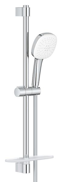 Grohe Tempesta Cube 110 Brausestangenset 60cm mit Ablage, 2 Strahlarten, 7,4 l/min, chrom 26907003
