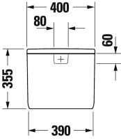 Vorschau: Duravit Qatego Spülkasten 3/6L mit Dual Flush, für Anschluss rechts oder links, weiß