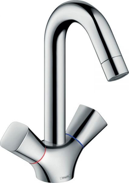 Hansgrohe Logis 2-Griff Waschtischarmatur mit Ablaufgarnitur, chrom