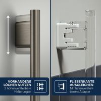 Vorschau: Grohe Rainshower SmartActive Brausestange 60cm, hard graphite gebürstet