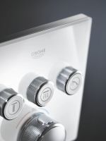 Vorschau: Grohe Grohtherm SmartControl Thermostat, 3 Absperrventile, eckig, chrom/moon white