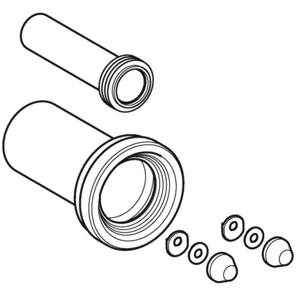 Geberit Anschlussset für Wand-WC Ø90mm, Länge 18,5cm