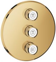 Grohe Grohtherm SmartControl 3-fach Unterputzventil Fertigmontageset, rund