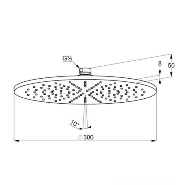 Kludi A-QA Tellerkopfbrause, Ø30cm