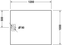 Vorschau: Duravit Stonetto Duschwanne rechteckig 100x120cm, Mineralguss