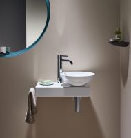 Vorschau: Alape Piccolo Novo Waschplatz, Beckenmulde rechts weiß 