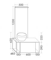 Vorschau: Burgbad Junit Badmöbel-Set 90cm, Leuchtspiegel, Mineralguss-Aufsatzwaschtisch und WT-Unterschrank