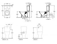 Vorschau: Villeroy&Boch O.Novo Stand-Tiefpül-WC mit Spülrand für Kombination, Abgang senkrecht, 36x67cm 56610101_1