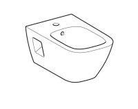 Vorschau: Geberit Renova Plan Wandbidet teilgeschlossenen Form mit Überlauf, weiß_1