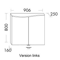 Vorschau: Burgbad Sinea 3.0 LED-Spiegelschrank 90x80cm, obere LED-Wellenform links SHFD090L
