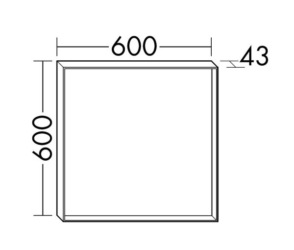 Burgbad Devio LED-Spiegel 60x60cm, Lichtfarbe einstellbar