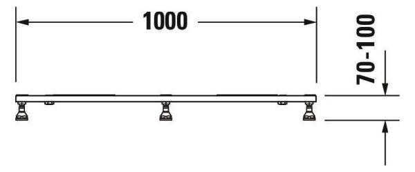 Duravit Tempano Fußgestell höhenverstellbar 70 - 100mm 1000x700x85mm