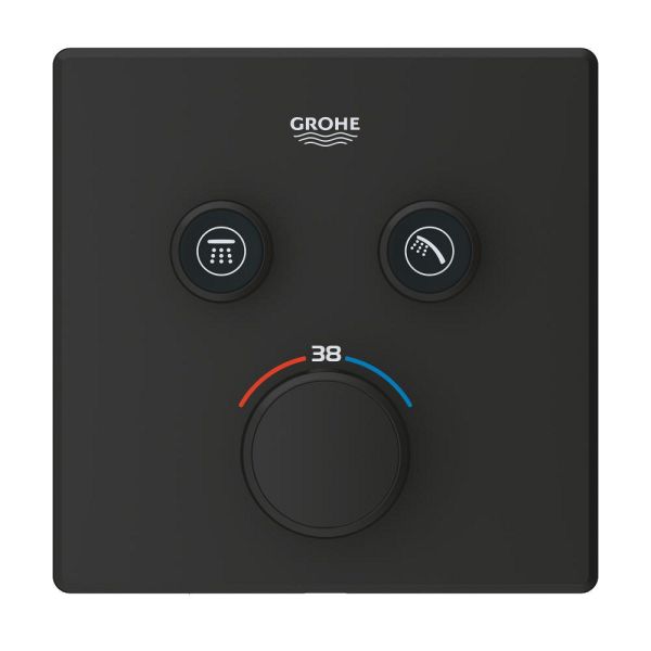 Grohe Grohtherm SmartControl Thermostat eckig, phantom black