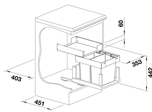 Blanco Abfallsystem Select II 40/2 Combi 527854