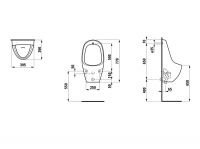 Vorschau: Laufen Tamaro Absaugeurinal, Zulauf innen, weiß H8400900000001_2