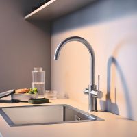 Grohe Blue 2.0 5-in-1-Armatur, C-Auslauf, supersteel 104416DC01