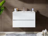 Vorschau: RIHO Porto Slim Waschtisch mit Unterschrank 80x36cm & LED-Spiegelschrank