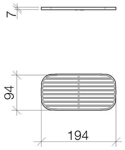Dornbracht Serienneutral Gittereinsatz für Ablage 19,4cm