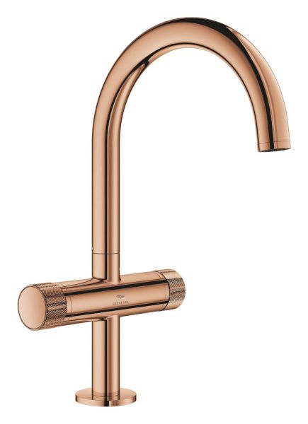 Grohe Atrio 2-Griff-Waschtischarmatur L-Size, Push-Open, Knopfbetätigung, warm sunset 21138DA0 