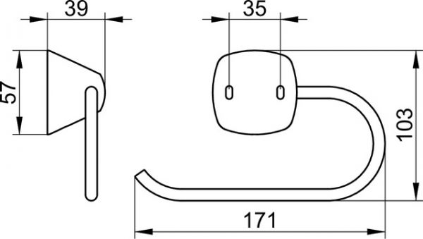 Keuco Collection City.2 Toilettenpapierhalter offenen Form, chrom