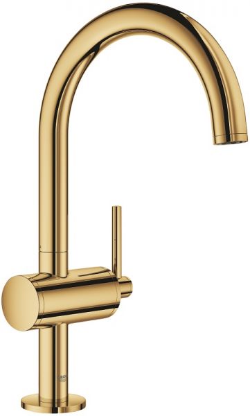 Grohe Atrio Einhand-Waschtischbatterie mit Push-open Ablaufgarnitur, L-Size, wassersparend