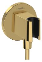 Hansgrohe FixFit S Brausehalter mit Schlauchanschluss, polished gold optic 26888990