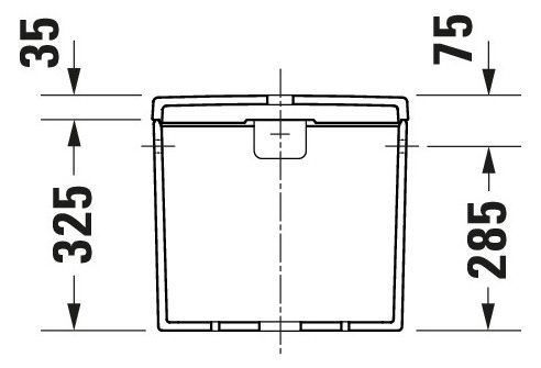 Duravit D-Neo Aufsatz-Spülkasten 3/6L Dual Flush, Anschluss rechts oder links, WonderGliss, weiß
