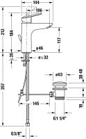 Vorschau: Duravit No.1 Einhebel-Waschtischmischer M Minus-Flow mit Zugstangen-Ablaufgarnitur, chrom