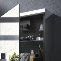 Vorschau: Burgbad Iveo Spiegelschrank mit horizontaler LED-Beleuchtung, 1 Spiegeltür, 55,8x68cm SPHU055LPN326