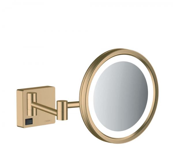 Hansgrohe AddStoris Rasierspiegel mit LED Leuchte, brushed bronze 41790140