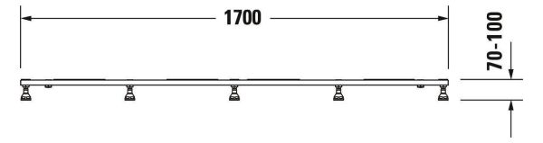 Duravit Tempano Fußgestell höhenverstellbar 70 - 100mm 1700x750x85mm