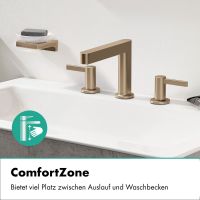 Vorschau: hansgrohe Finoris 3-Loch Waschtischarmatur 110, brushed bronze