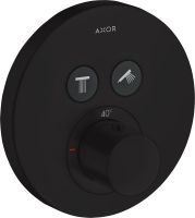Vorschau: Axor ShowerSelect Thermostat Round Unterputz für 2 Verbraucher, rund, schwarz matt 36723670