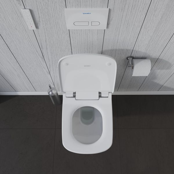 Duravit DuraStyle Wand-WC für Dusch-WC Sitz SensoWash® 62x37,6cm, eckig, weiß